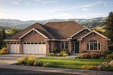 Open Concept Ranch Home Plan with Sunroom, Den, and Vaulted Living Spaces 