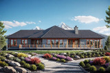 The Buckley: A One-Story Shingle Style Home with a Unique Hexagonal Design 