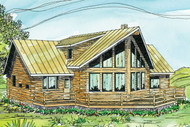 Aspen a Spacious and Durable Log House Plan 