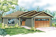 Narrow Lot Ranch House Plan: Harlequin 