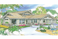 The Springwater is a Single Level Lodge Style House Plan 