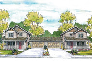 Duplex Plan the Kentland has Craftsman Charm 