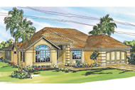 The Kitchen is at the Heart of this Mediterranean Home Plan 