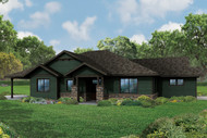 New Ranch House Plan the Baileyville has Craftsman Detailing 