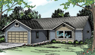 Ranch House Plan - Burnett 30-061 - Front Exterior 