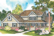 Country House Plan - Clayton 10-292 - Front Exterior 