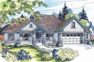 Country House Plan - Springheart 10-530 - Front Exterior 