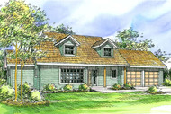 Country House Plan - Amsbury 30-124 - Front Exterior 