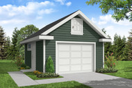 Traditional House Plan - Storage Shed 20-070 - Front Exterior 