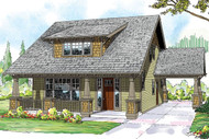 Bungalow House Plan - Greenwood 70-001 - Front Exterior 