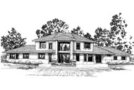 Southwest House Plan - Estefan 30-125 - Front Exterior 