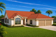 Southwest House Plan - Alessandro 11-077 - Front Exterior 