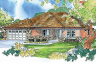 Ranch House Plan - Riverside 30-658 - Front Exterior 