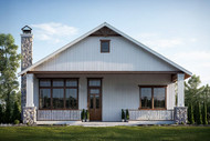 Craftsman House Plan - Garage w/ Living 20-491 - Front Exterior 