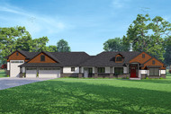 Craftsman House Plan - Hickory Creek 30-848 - Front Exterior 