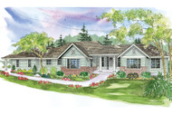 Ranch House Plan - Parkdale 30-684 - Front Exterior 