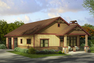 Craftsman House Plan - Garage 20-058 - Front Exterior 