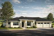 Prairie House Plan - Laurelhurst 30-994 - Front Exterior 