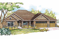 Craftsman House Plan - River Grove 30-762 - Front Exterior 