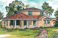 Mediterranean House Plan - Lauderdale 11-037 - Front Exterior 