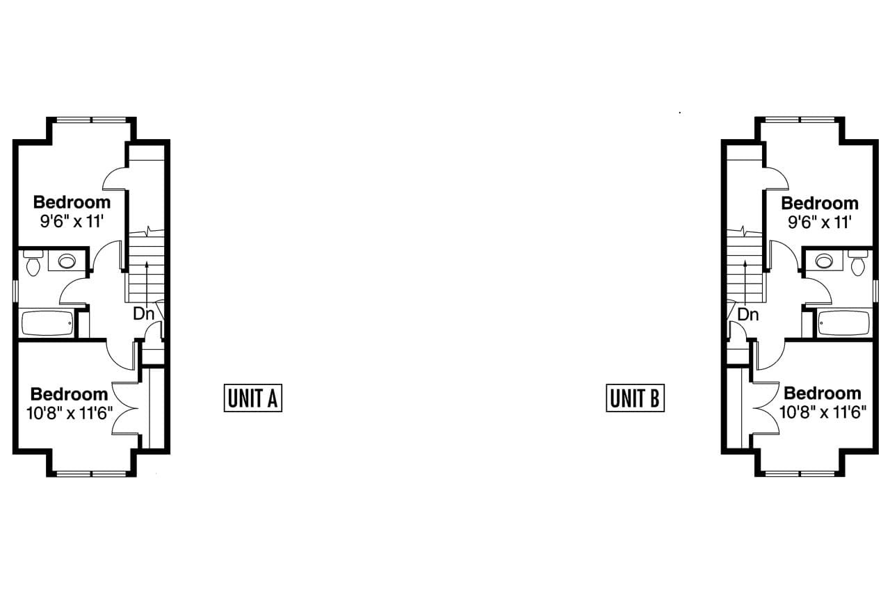 Duplex Home Craftsman Style House Plans Two Story Duplex