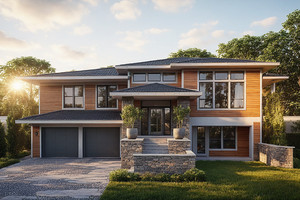 The Sycamore Crest – Modern Split-Level Prairie Home for a Sloped Lot