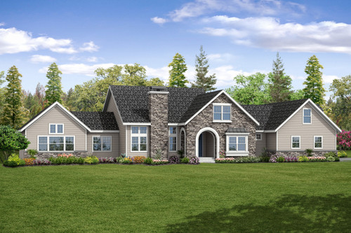 European House Plan - Pronghorn - Front Exterior 