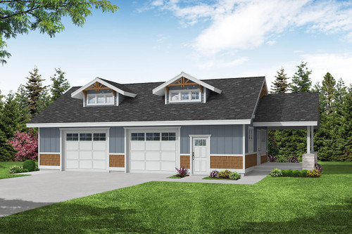 Craftsman House Plan - - Front Exterior 