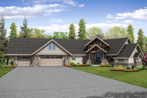 Lodge Style House Plan - Silverton - Front Exterior 