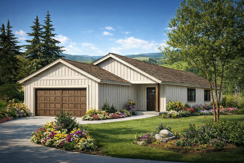 Ranch House Plan - Greer - Front Exterior 