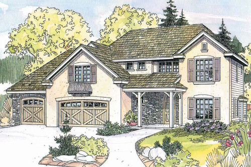 European House Plan - Sausalito - Front Exterior 