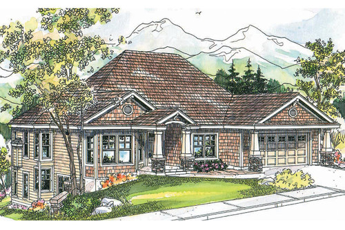 Craftsman House Plan - Worthington - Front Exterior 