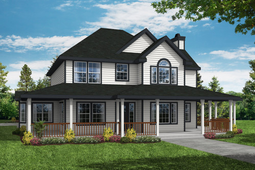 Farmhouse House Plan - Atkinson - Front Exterior 