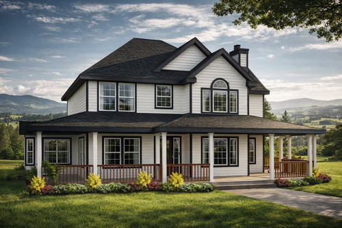 Farmhouse House Plan - Atkinson - Front Exterior 