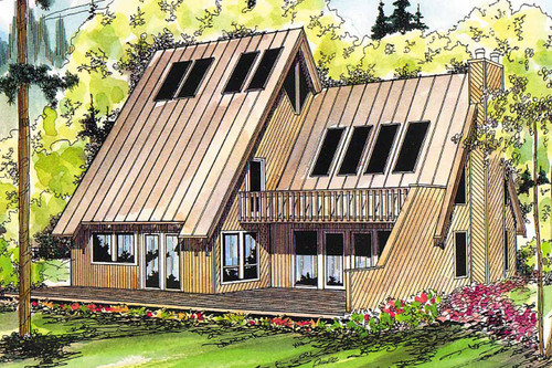 A-Frame House Plan - Cascade - Front Exterior 