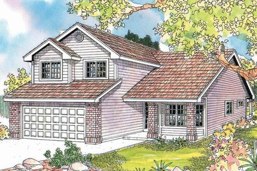 Contemporary House Plan - Blanchard - Front Exterior 