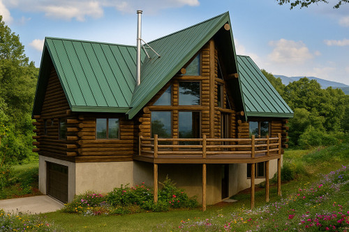 A-Frame House Plan - Eagle Rock - Front Exterior 