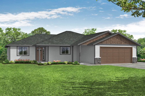 Ranch House Plan - Coho - Front Exterior 