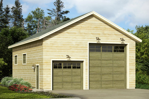 Traditional House Plan - Garage - Front Exterior 