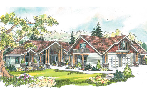 Craftsman House Plan - Missoula - Front Exterior 