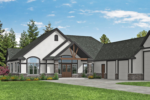 Craftsman House Plan - Ponderosa - Front Exterior 