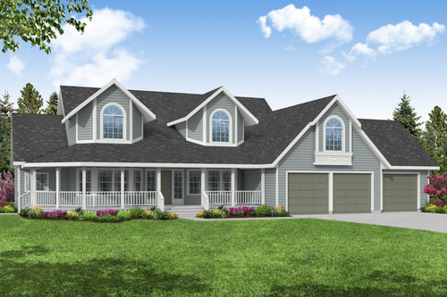 Country House Plan - Loveland - Front Exterior 
