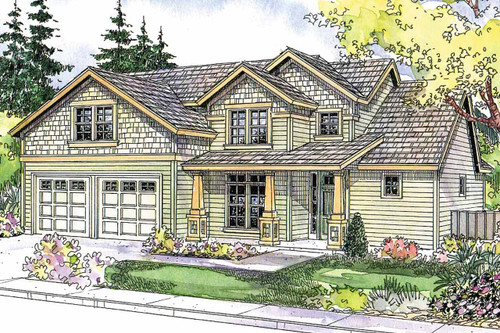 Craftsman House Plan - Brightwood - Front Exterior 