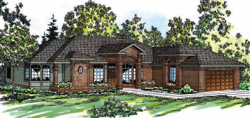 Ranch House Plan - Jamison - Front Exterior 