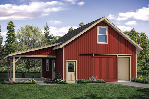 Country House Plan - Garage - Front Exterior 