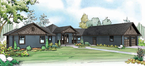 Country House Plan - Mountain View - Front Exterior 