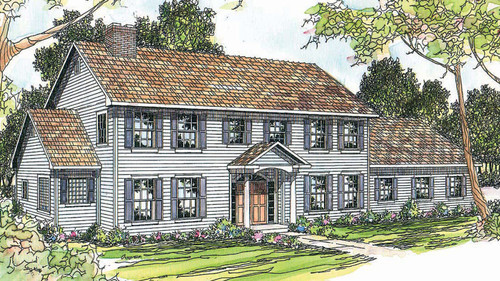 Colonial House Plan - Kearney - Front Exterior 