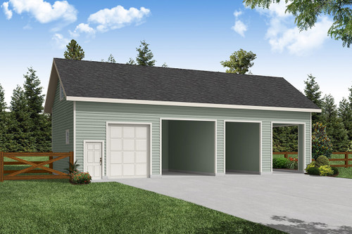 Country House Plan - Garage - Front Exterior 