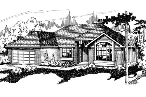 Traditional House Plan - Stayton - Front Exterior 
