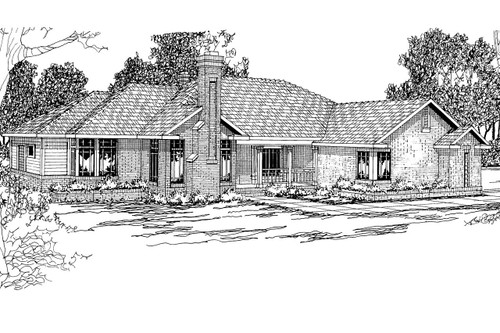 Ranch House Plan - Bridgewater - Front Exterior 